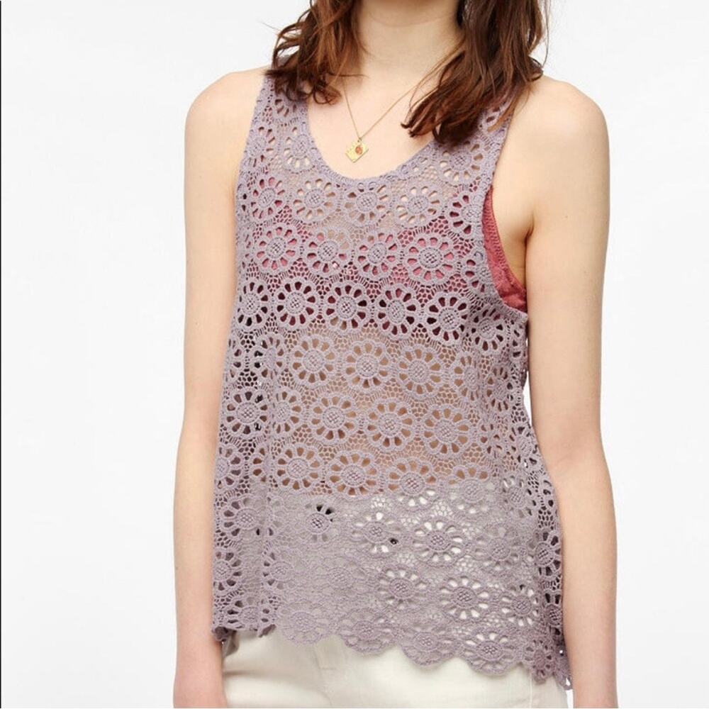 Urban Outfitters Pins & Needles Daisy Lace Crochet Tank Top XS Boho Festival
